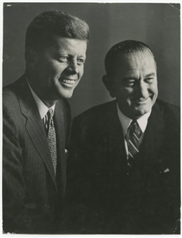 John F. Kennedy and Lyndon B. Johnson Original 11x14 Photograph